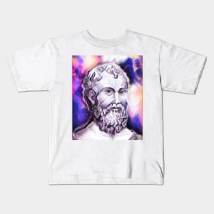 Zeno of Citium Pink Portrait | Zeno of Citium Artwork 7 Kids T-Shirt